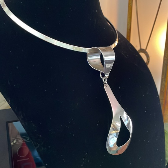 Large 925 Silver pendant slide necklace - Picture 5 of 6